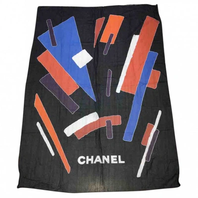 Pre-owned Chanel Scarf In Black