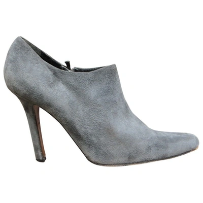 Pre-owned Dior Ankle Boots In Grey