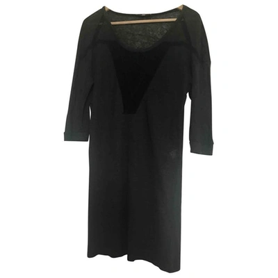 Pre-owned Maje Linen Mini Dress In Black