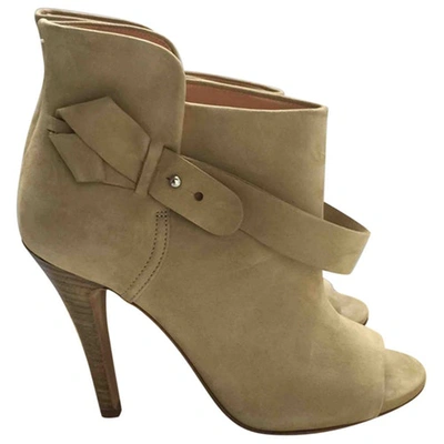 Pre-owned Maison Margiela Open Toe Boots In Beige