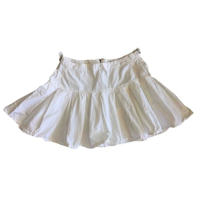Pre-owned Woolrich Mini Skirt In White