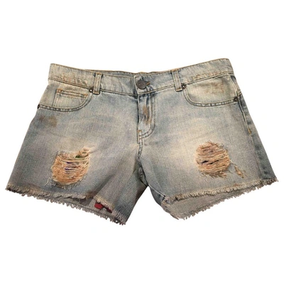Pre-owned Pinko Blue Denim - Jeans Shorts
