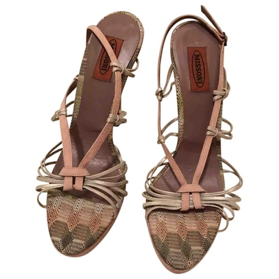 Pre-owned Missoni Leather Sandals In Pink