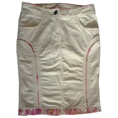 Pre-owned Jean Paul Gaultier Mini Skirt In Ecru