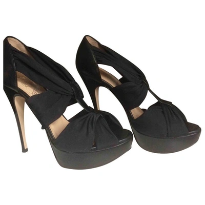 Pre-owned John Richmond Cloth Sandals In Black
