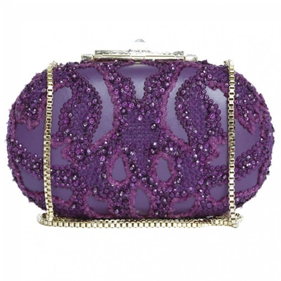 Pre-owned Elie Saab Cloth Handbag In Purple