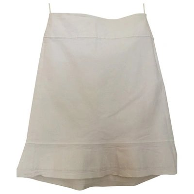 Pre-owned Jil Sander Mid-length Skirt In White