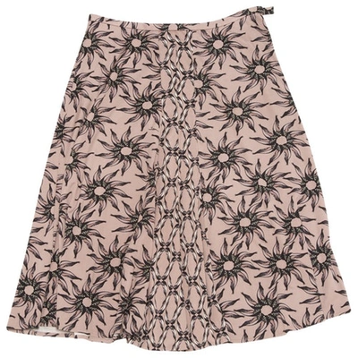 Pre-owned Issa Silk Mid-length Skirt In Brown