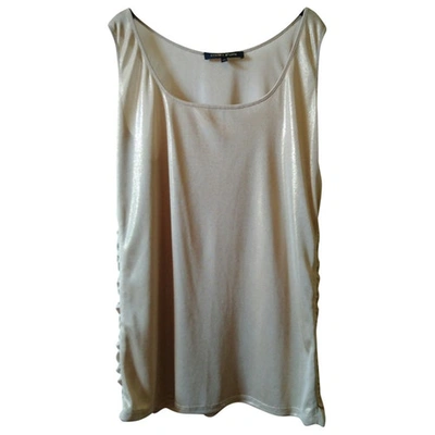 Pre-owned Cynthia Steffe Gold Polyester Top
