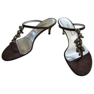 Pre-owned Dolce & Gabbana Sandals In Brown