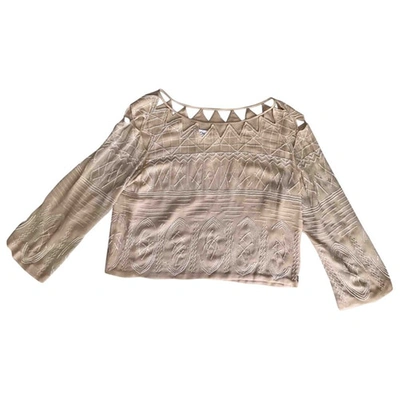 Pre-owned Chanel Silk Blouse In Beige