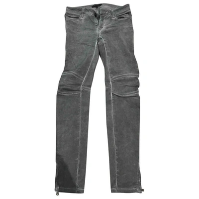 Pre-owned Maje Slim Jeans In Khaki