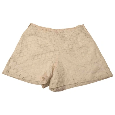 Pre-owned Moncler White Synthetic Shorts