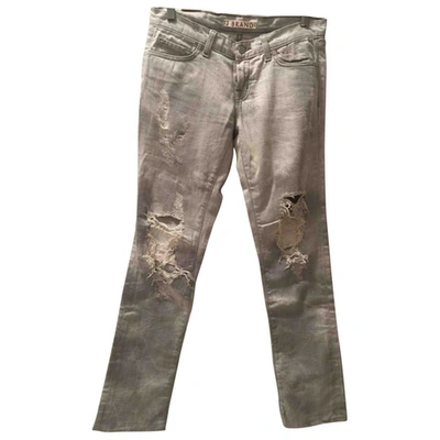 Pre-owned J Brand Straight Jeans In Grey