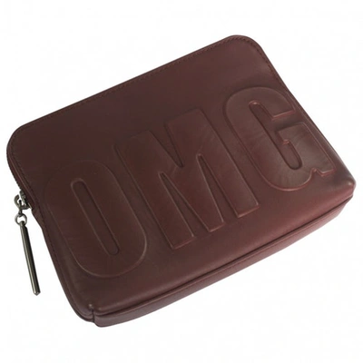 Pre-owned 3.1 Phillip Lim / フィリップ リム Leather Clutch Bag In Burgundy