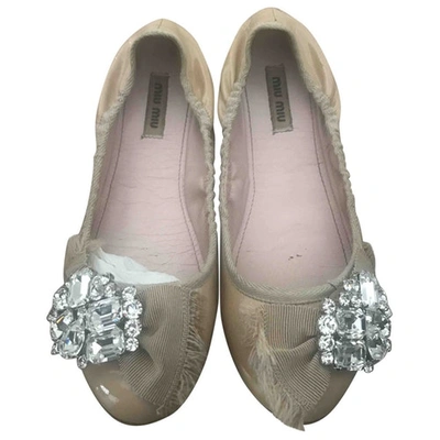 Pre-owned Miu Miu Patent Leather Ballet Flats In Other