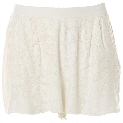 Pre-owned Dolce & Gabbana White Viscose Shorts