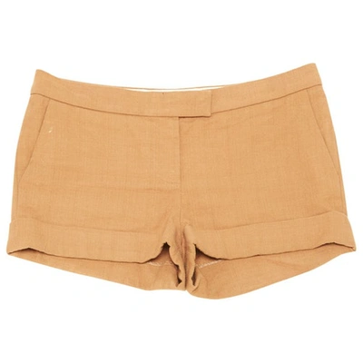 Pre-owned Chloé Camel Cotton - Elasthane Shorts