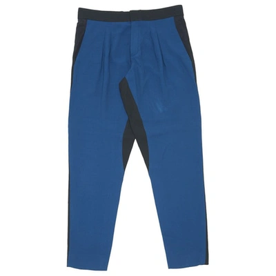 Pre-owned Chloé Straight Pants In Blue
