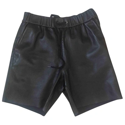 Pre-owned Designers Remix Leather Shorts In Black