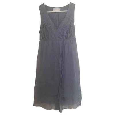 Pre-owned Zadig & Voltaire Silk Mid-length Dress In Blue