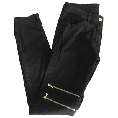 Pre-owned Sandro Straight Jeans In Black