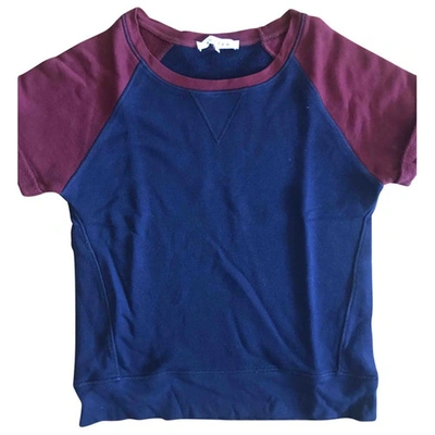 Pre-owned Sandro Blue Cotton Top