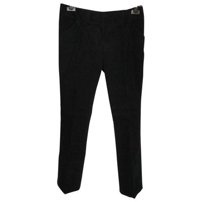 Pre-owned Balenciaga Velvet Trousers In Black