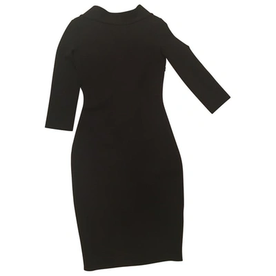 Pre-owned Dsquared2 Wool Mid-length Dress In Black