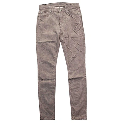 Pre-owned 7 For All Mankind Trousers In Purple