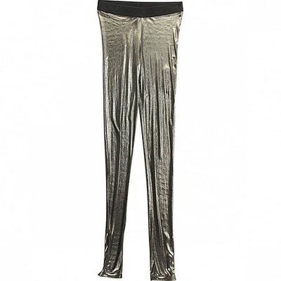 Pre-owned Maje Grey Polyester Trousers