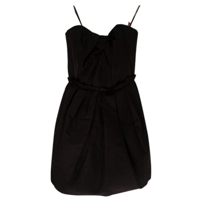 Pre-owned Marc Jacobs Silk Bustier Dress In Black