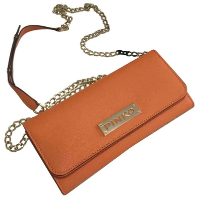 Pre-owned Pinko Orange Leather Handbag