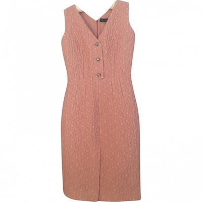 Pre-owned Dolce & Gabbana Wool Mid-length Dress In Pink