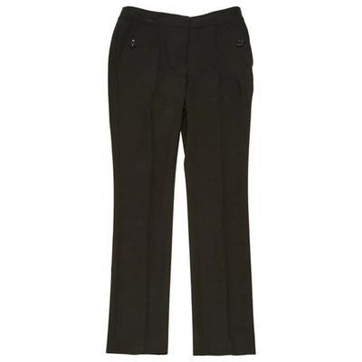 Pre-owned Burberry Wool Straight Pants In Black