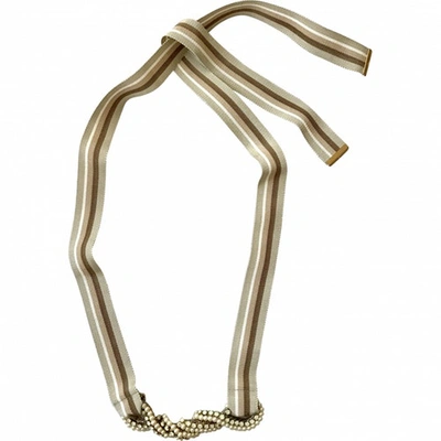 Pre-owned Max Mara Necklace In Beige
