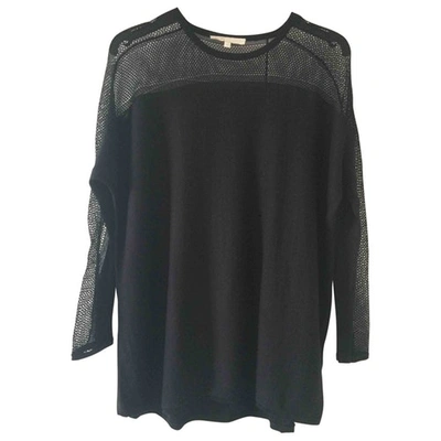 Pre-owned Maje Silk Jumper In Black