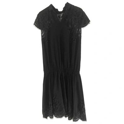 Pre-owned Ravn Silk Mid-length Dress In Black