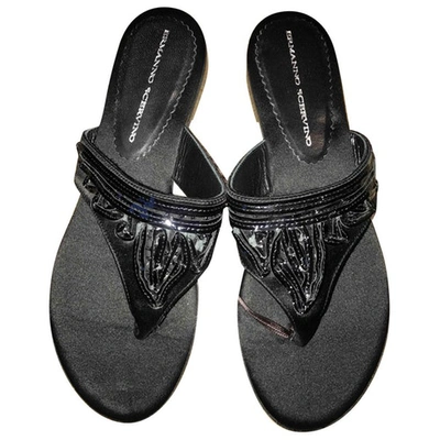 Pre-owned Ermanno Scervino Cloth Sandals In Black