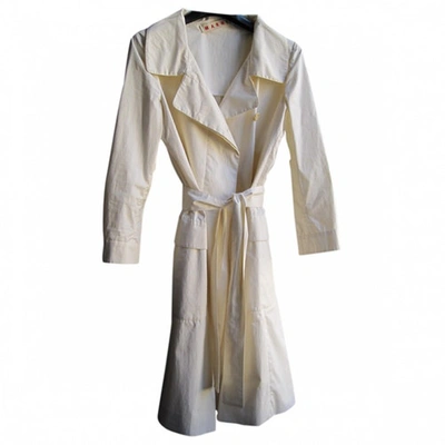 Pre-owned Marni Trench Coat In White
