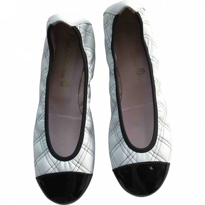 Pre-owned Pretty Ballerinas White Leather Ballet Flats