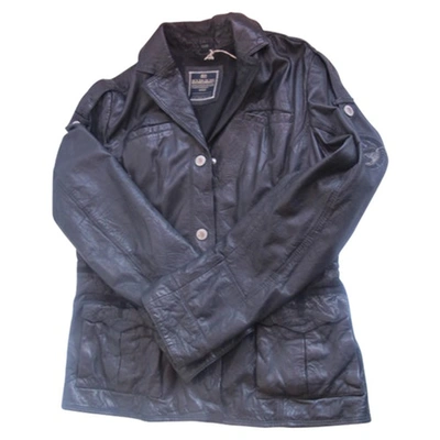 Pre-owned Napapijri Black Leather Jacket