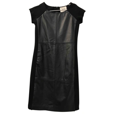 Pre-owned Max & Moi Leather Mid-length Dress In Black
