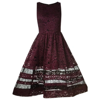 Pre-owned Alice And Olivia Mid-length Dress In Burgundy