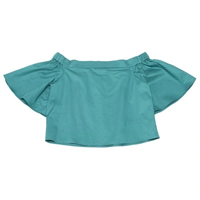 Pre-owned Tibi Green Cotton Top