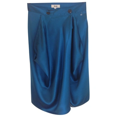 Pre-owned Acne Studios Silk Mid-length Skirt In Blue