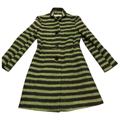 Pre-owned Marni Wool Coat In Green