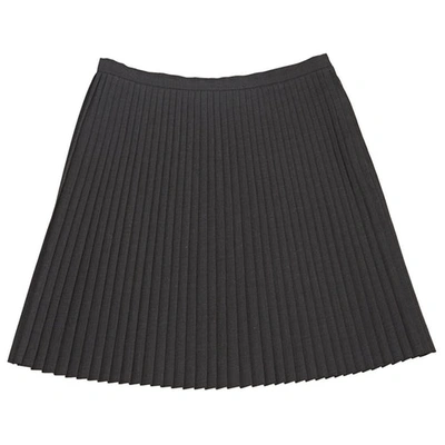 Pre-owned Dkny Wool Mini Skirt In Black