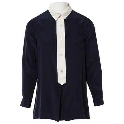 Pre-owned Raoul Silk Shirt In Navy