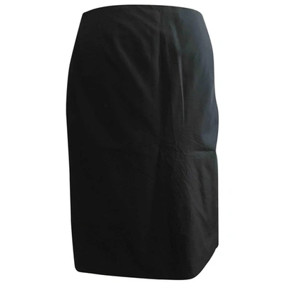 Pre-owned Jil Sander Silk Mid-length Skirt In Black